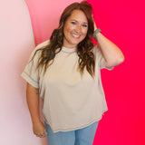 Ash Mocha Raised Ribbed Top