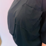 Black Oversized Boyfriend Top