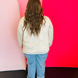 Happy Chenille & Sequin Patch Pullover