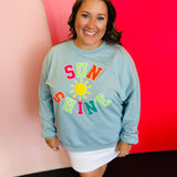 Sunshine Chenille & Sequin Patch Pullover