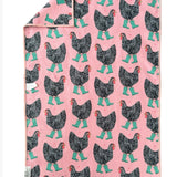 Crae Chick In Boots Double-Sided Hand Towel