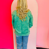 Forest Acid Wash Fleece Sweatshirt