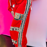 Red & Leopard Sweatpants