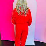 Red & Leopard Sweatpants