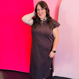 Mahogany Short Sleeve Midi Dress