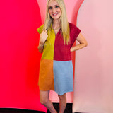 Autumn Colorblock Dress