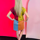 Autumn Colorblock Dress