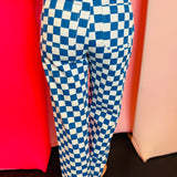 Blue Demi Checkered Jeans