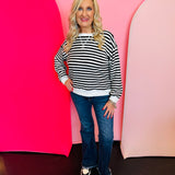 Black Striped Pullover