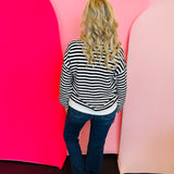 Black Striped Pullover