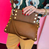 Hammitt Kyle Small Mahogany With Red Zipper Crossbody