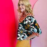 Mixed Floral Print Top