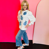 Kelly Blue Ornaments Sweatshirt