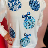 Kelly Blue Ornaments Sweatshirt