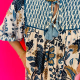 Blue Floral Babydoll Dress