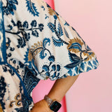 Blue Floral Babydoll Dress