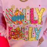 Holly Jolly Rhinestone Sweatshirt