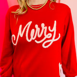Red Merry Bow Sweatshirt