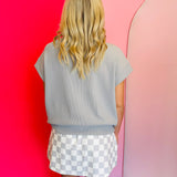 Light Grey Half Zip Top