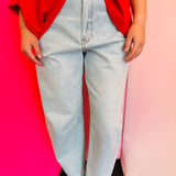 Light Wash Denim Barrel Jeans