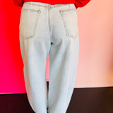 Light Wash Denim Barrel Jeans