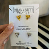 Gold Heart Studs