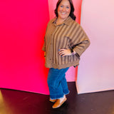 Mocha Striped Shirt