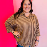 Mocha Striped Shirt