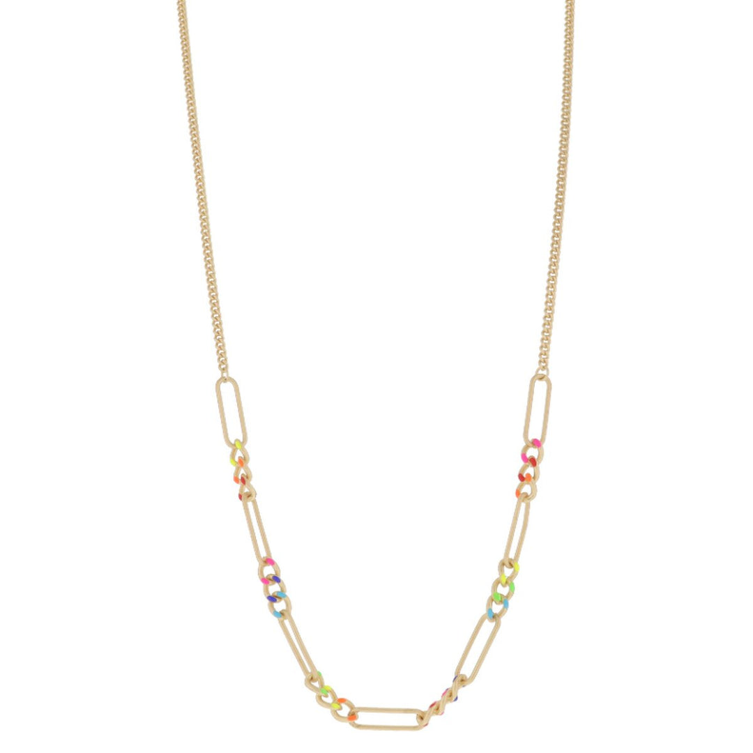 Enamel Multicolor Paperclip Chain