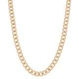 Blush Enamel Curb Chain Necklace