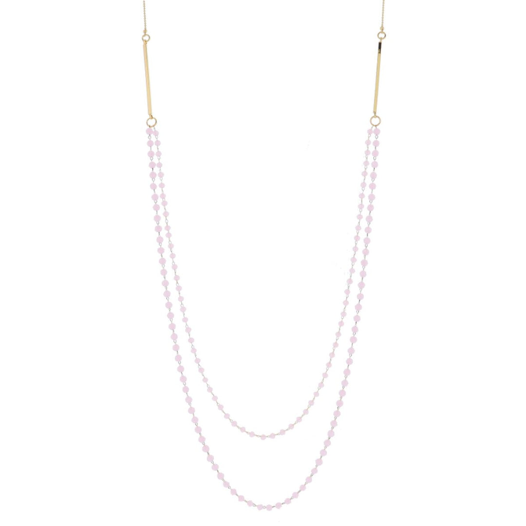 Light Pink Beaded Necklace