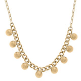 Lizzie Gold Delicate Ball Bead Drip Necklace