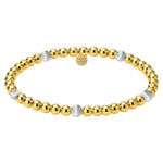 Bara Boheme elegant 14K gold filled beaded bracelet with mixed 4mm and 5mm Sophie beads.