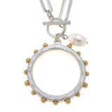 Melanie Studded Silver Necklace