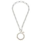 Melanie Studded Silver Necklace