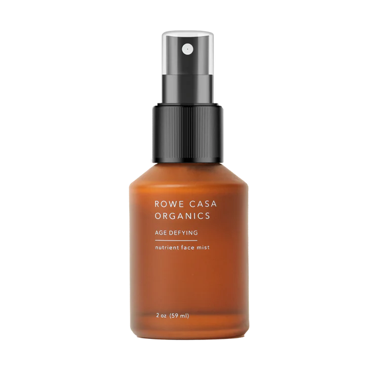 A bottle of Rowe Casa Organics Age Defying Nutrient Face Mist