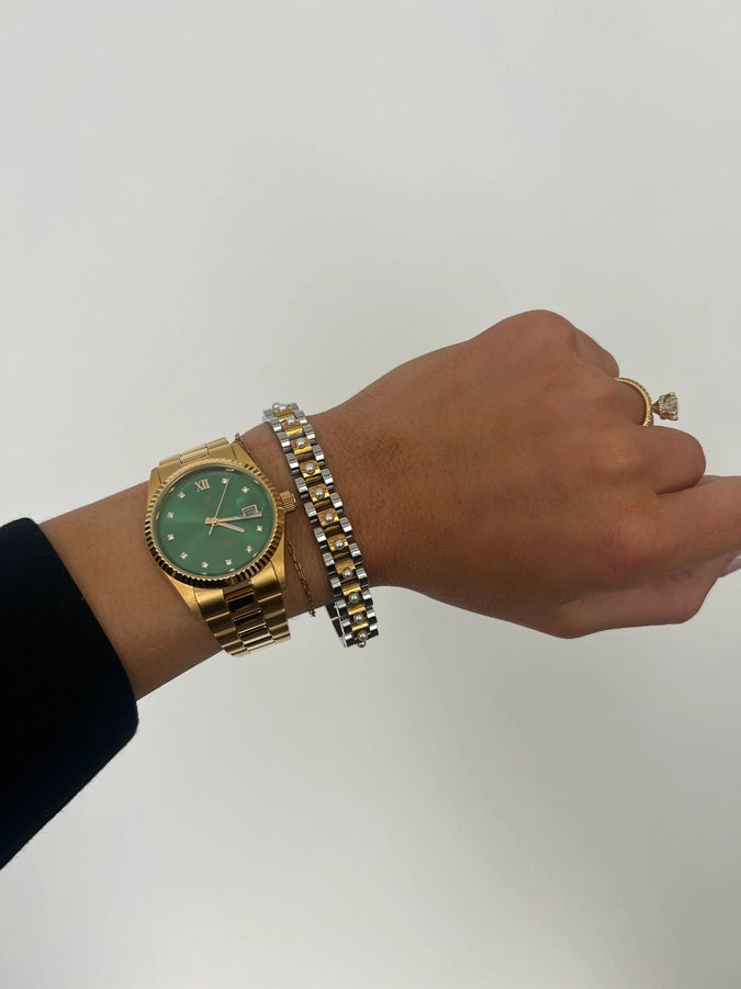 Pearl Two Pearl Band Bracelet