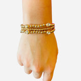 Gold Rhinestone Bracelet Set (Water Resistant)