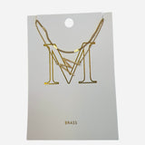 M Initial necklace