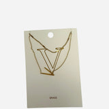 V Initial necklace