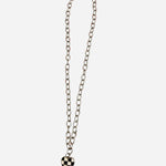 Black & White Checkered Heart Necklace