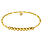 Bara Boheme elegant 14K gold filled beaded bracelet with mixed 2mm and 4mm beads.