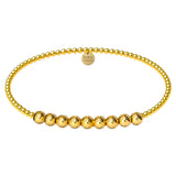 Bara Boheme elegant 14K gold filled beaded bracelet with mixed 2mm and 4mm beads.
