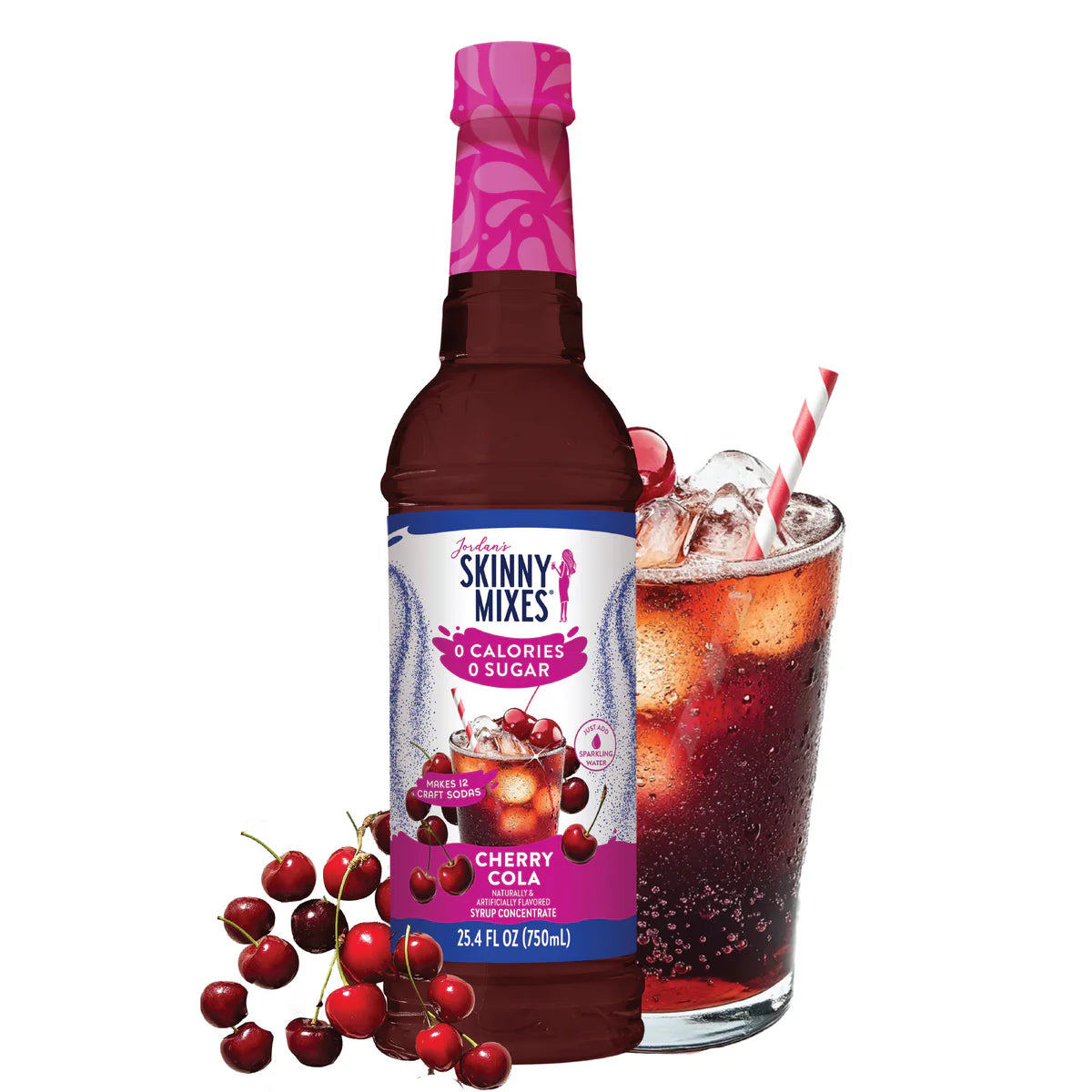 Skinny Mixes Sugar Free Cherry Cola Syrup.