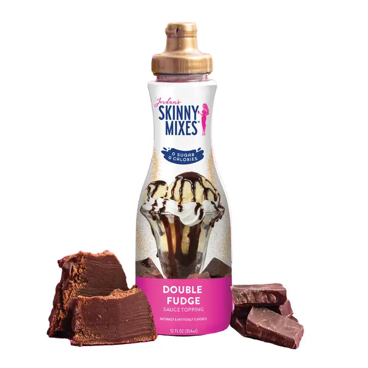 Skinny Mixes Double Fudge Sauce bottle.