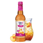 Skinny Mixes Sugar Free Peach Tea Syrup bottle.