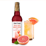 Skinny Mixes Sugar Free Ruby Red Grapefruit Syrup, 750ml bottle, zero-calorie citrus flavor.