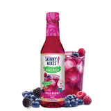 Skinny Mixes Wild Berry Energy Syrup bottle.