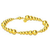 Bara Boheme elegant 14K gold filled beaded bracelet with mixed 2mm, 3mm, 4mm, 5mm, 6mm, 7mm, 8mm beads.