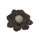 Upcycled LV Flower Bling Hat Pin
